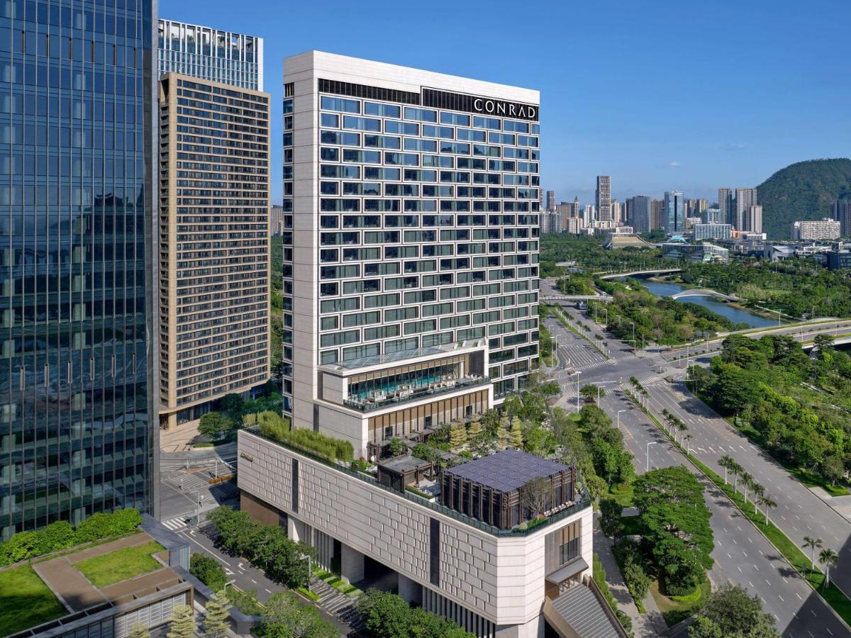 Conrad Shenzhen, The First Art Museum Hotel In Greater Bay Area With The Stunning Bay And Sunset View In The Hotel Terrace Exterior photo